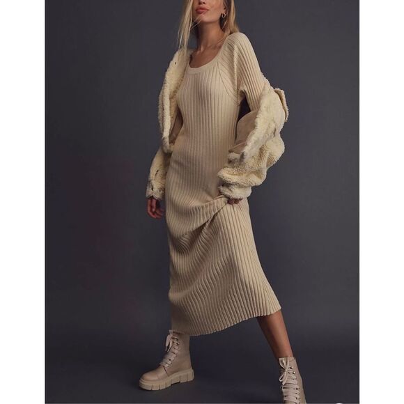 Free People Dresses & Skirts - Free People Beach Walk About Maxi Dress in beige size large